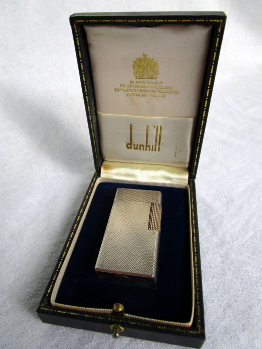 dunhill rollagas lighter silver